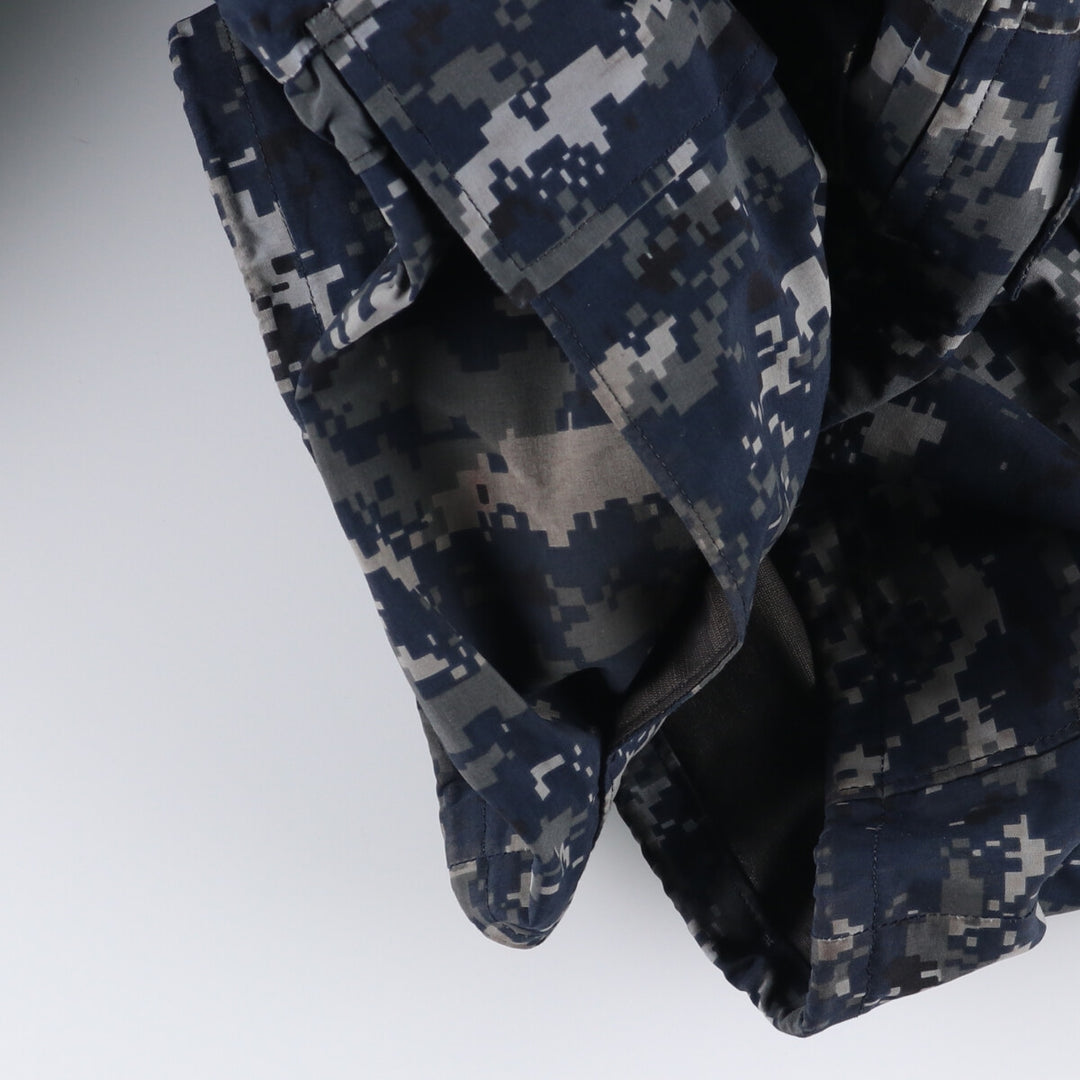 Authentic 2000'S US Navy Camouflage Pattern NWU Digital Camo Gore-Tex Parka, Made in USA, Small Regular, Men's Size Small Nylon navy blue type Vintage Second Hand