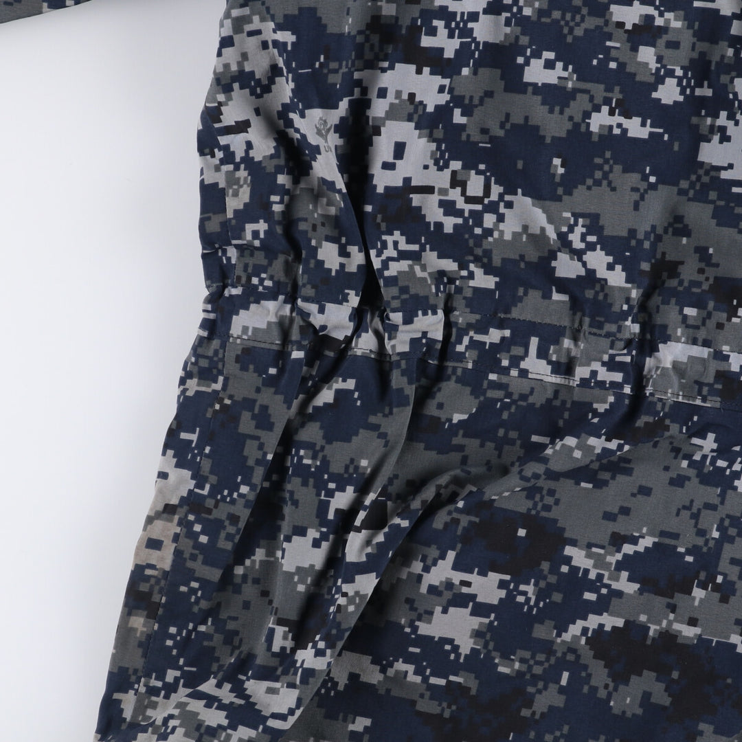 Authentic 2000'S US Navy Camouflage Pattern NWU Digital Camo Gore-Tex Parka, Made in USA, Small Regular, Men's Size Small Nylon navy blue type Vintage Second Hand