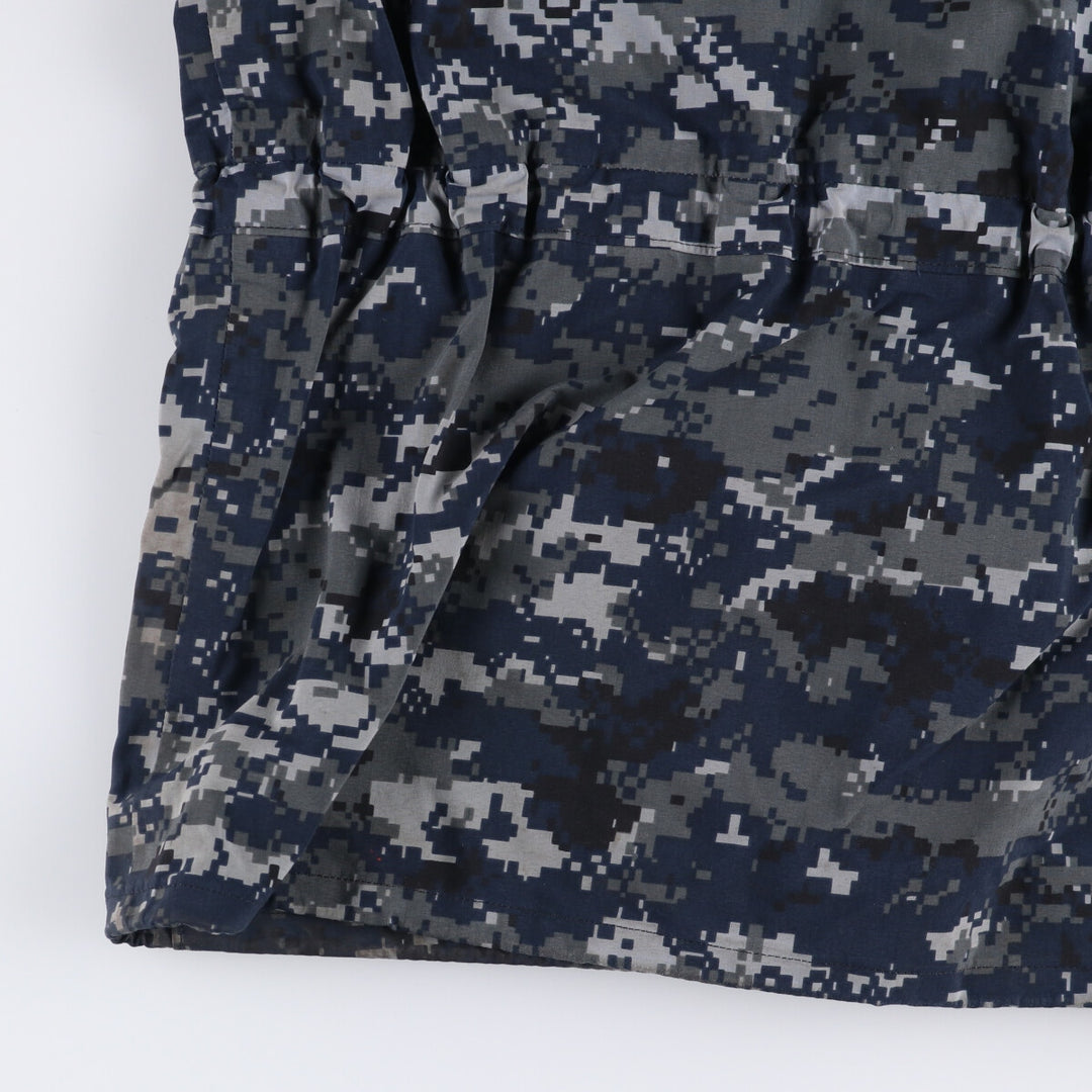 Authentic 2000'S US Navy Camouflage Pattern NWU Digital Camo Gore-Tex Parka, Made in USA, Small Regular, Men's Size Small Nylon navy blue type Vintage Second Hand