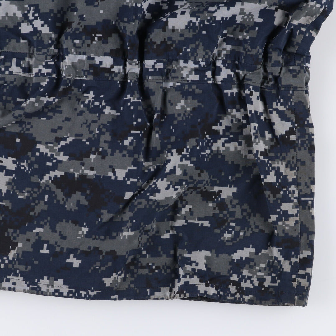 Authentic 2000'S US Navy Camouflage Pattern NWU Digital Camo Gore-Tex Parka, Made in USA, Small Regular, Men's Size Small Nylon navy blue type Vintage Second Hand