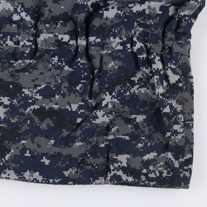 Authentic 2000'S US Navy Camouflage Pattern NWU Digital Camo Gore-Tex Parka, Made in USA, Small Regular, Men's Size Small Nylon navy blue type Vintage Second Hand