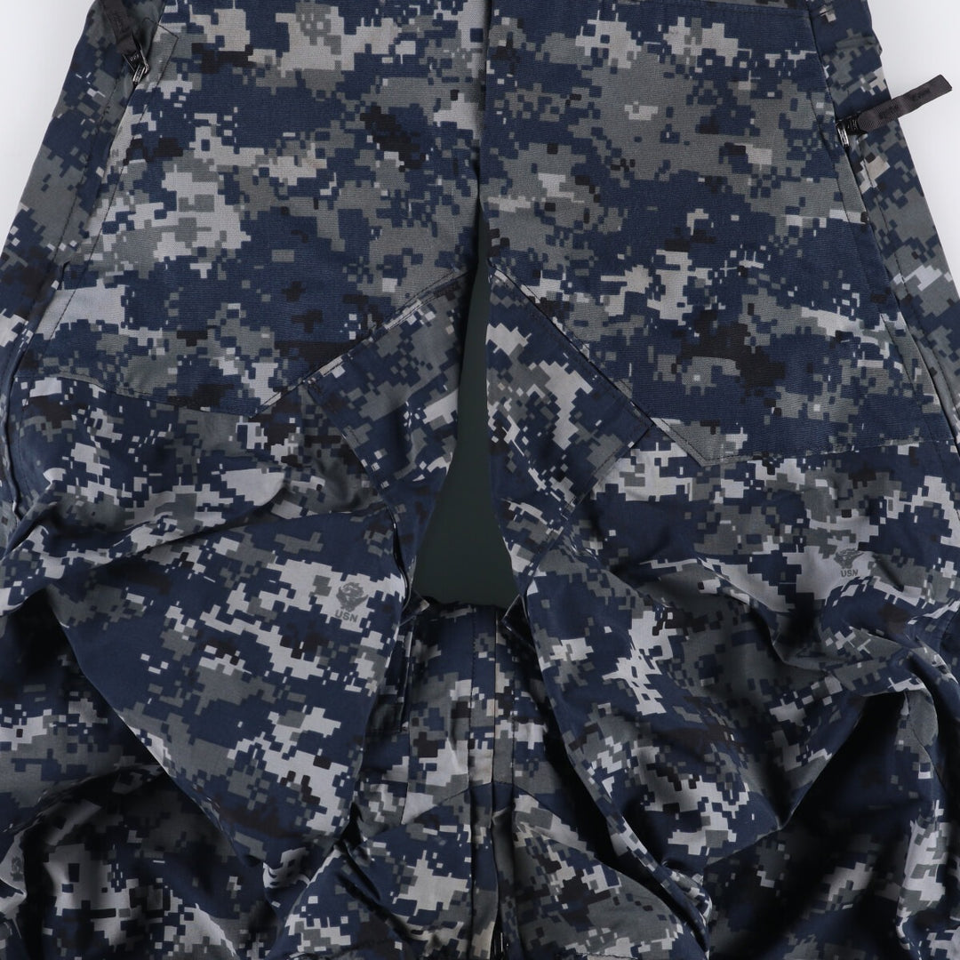 Authentic 2000'S US Navy Camouflage Pattern NWU Digital Camo Gore-Tex Parka, Made in USA, Small Regular, Men's Size Small Nylon navy blue type Vintage Second Hand