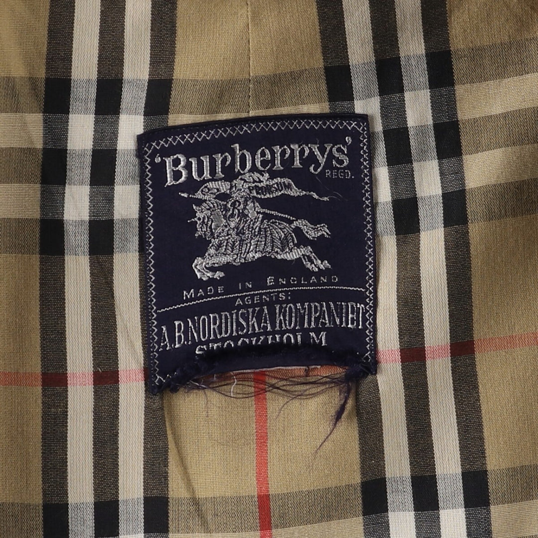 Burberry's trench coat, made in England, size L polyester Beige type Vintage Second Hand