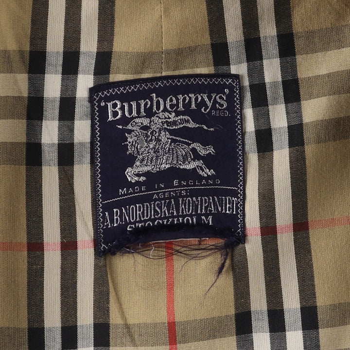 Burberry's trench coat, made in England, size L polyester Beige type Vintage Second Hand