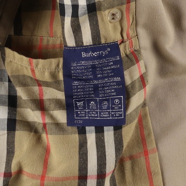 Burberry's trench coat, made in England, size L polyester Beige type Vintage Second Hand
