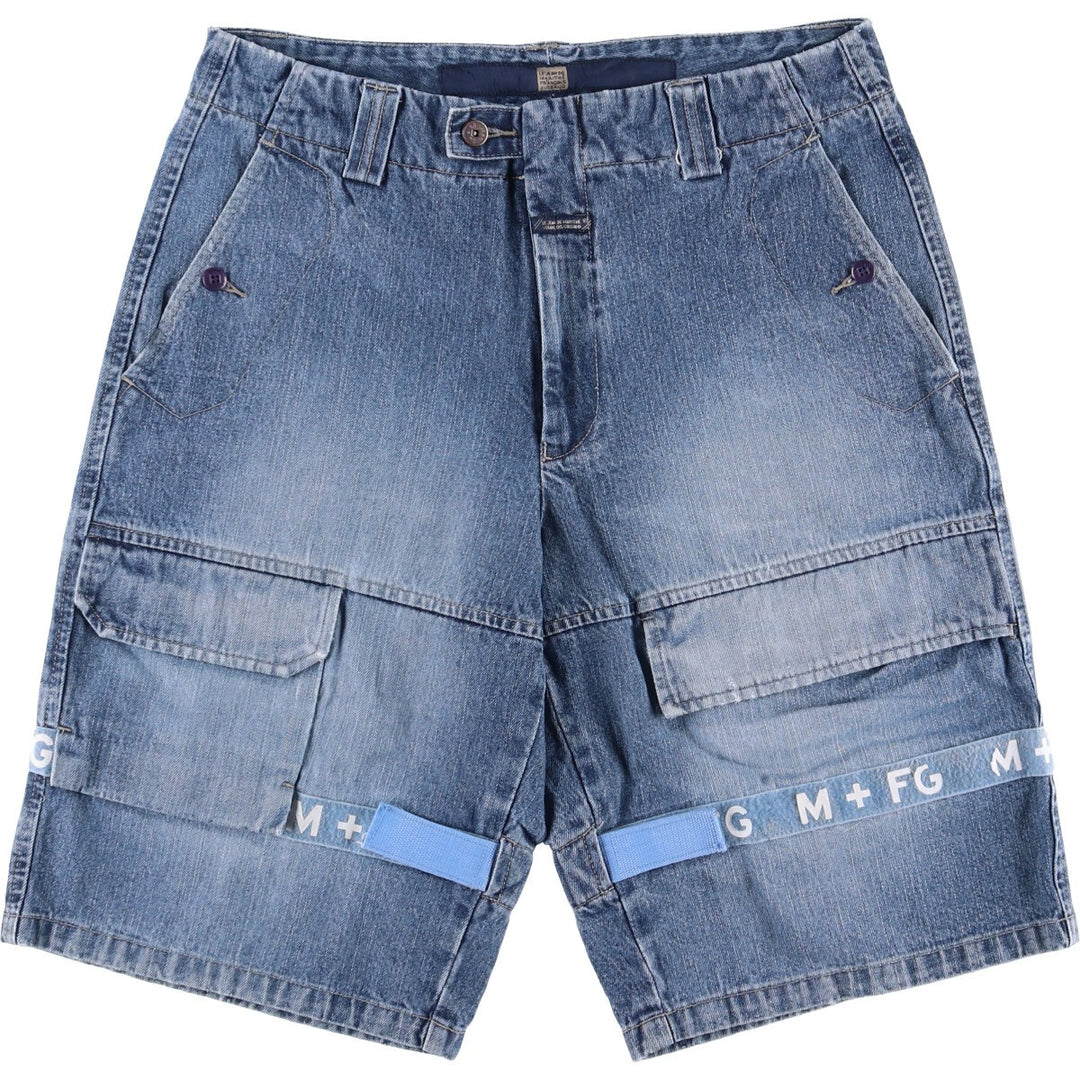 Marithe Francois Girbaud denim shorts, men's size W35 cotton blue type Vintage Second Hand