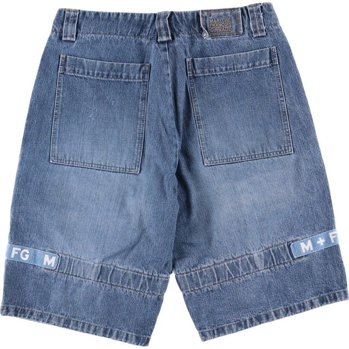 Marithe Francois Girbaud denim shorts, men's size W35 cotton blue type Vintage Second Hand