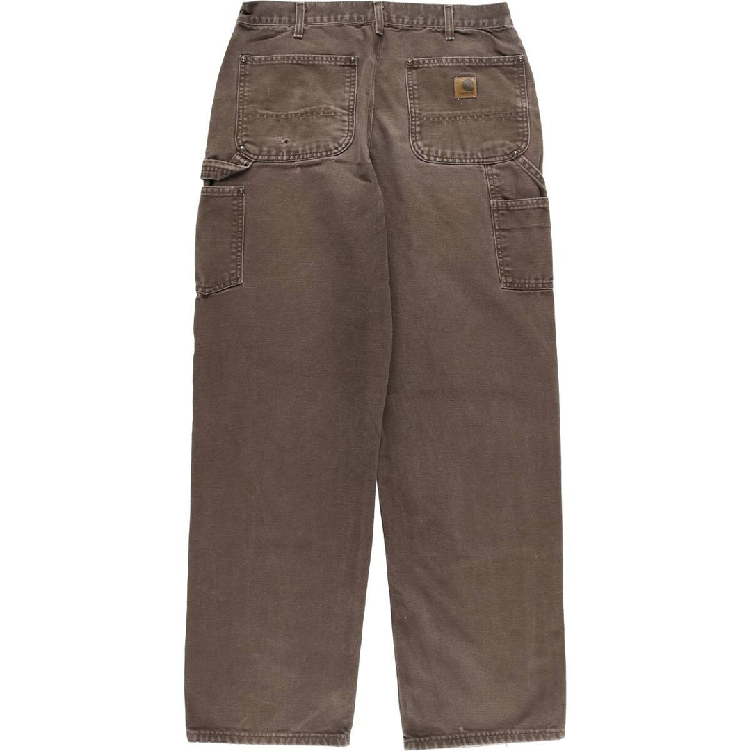 00'S Carhartt Dungaree Fit Double Knee Duck Painter Pants Men's W32 equivalent cotton brown type Vintage Second Hand