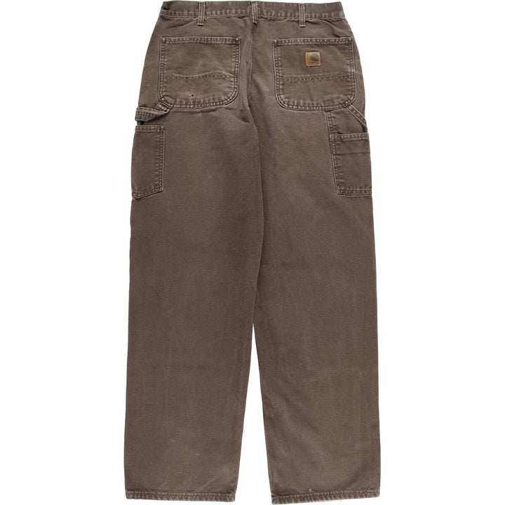 00'S Carhartt Dungaree Fit Double Knee Duck Painter Pants Men's W32 equivalent cotton brown type Vintage Second Hand