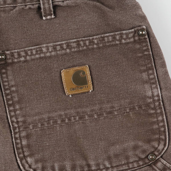 00'S Carhartt Dungaree Fit Double Knee Duck Painter Pants Men's W32 equivalent cotton brown type Vintage Second Hand