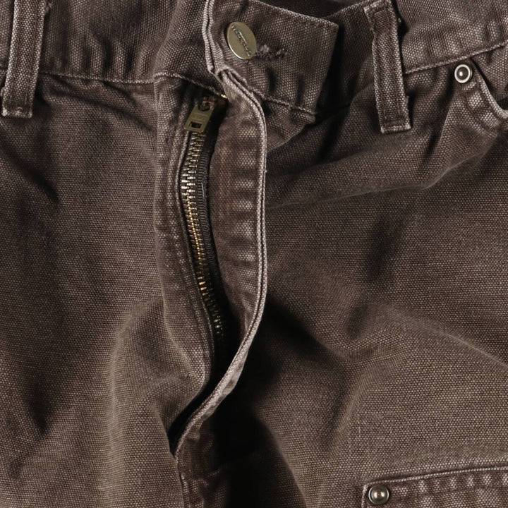 00'S Carhartt Dungaree Fit Double Knee Duck Painter Pants Men's W32 equivalent cotton brown type Vintage Second Hand