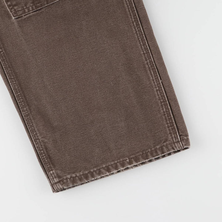 00'S Carhartt Dungaree Fit Double Knee Duck Painter Pants Men's W32 equivalent cotton brown type Vintage Second Hand