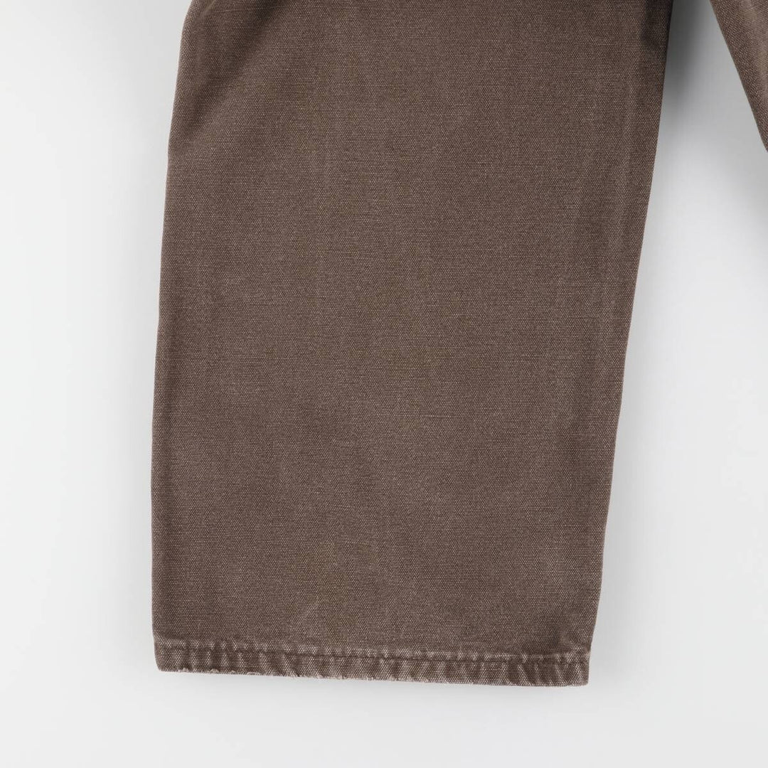 00'S Carhartt Dungaree Fit Double Knee Duck Painter Pants Men's W32 equivalent cotton brown type Vintage Second Hand