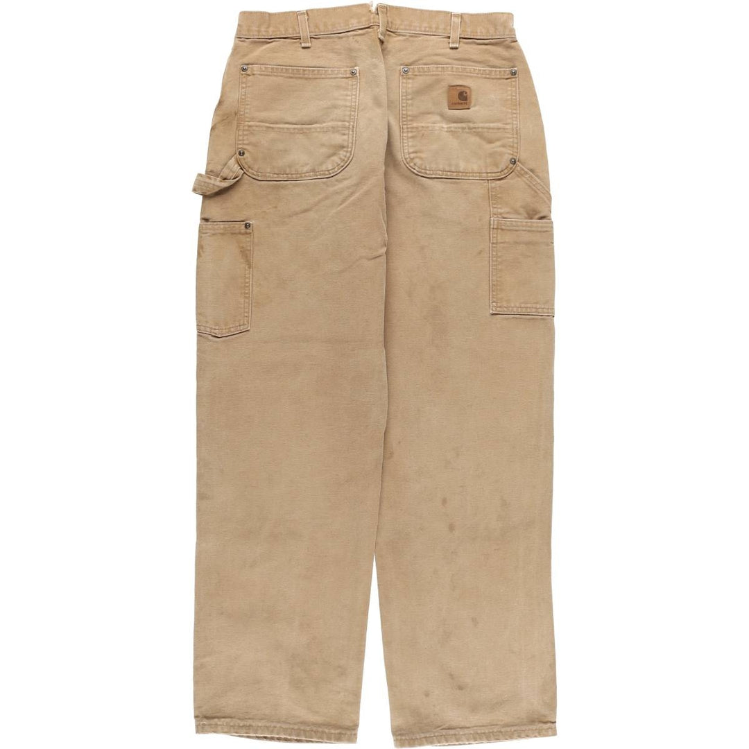 Carhartt Dungaree Fit Double Knee Duck Painter Pants Men's W31 equivalent cotton beige type brown Vintage Second Hand