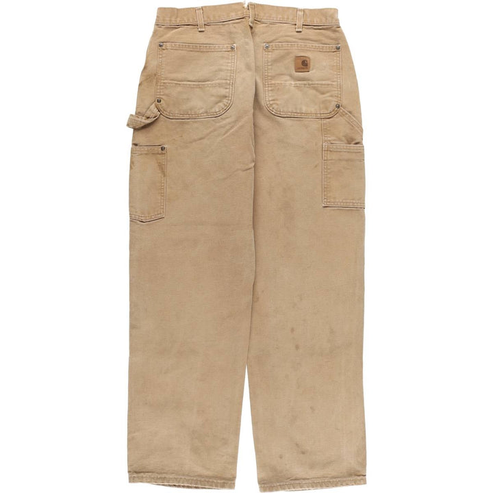 Carhartt Dungaree Fit Double Knee Duck Painter Pants Men's W31 equivalent cotton beige type brown Vintage Second Hand