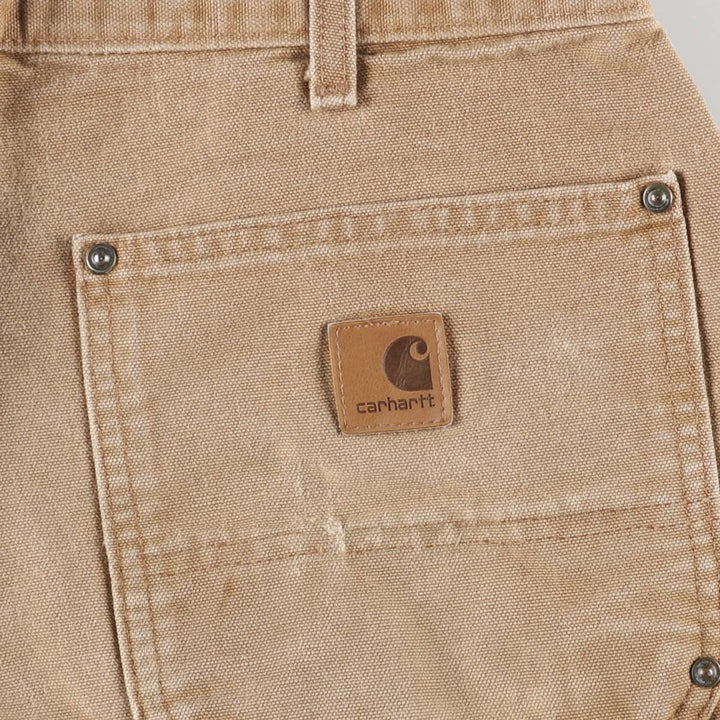 Carhartt Dungaree Fit Double Knee Duck Painter Pants Men's W31 equivalent cotton beige type brown Vintage Second Hand