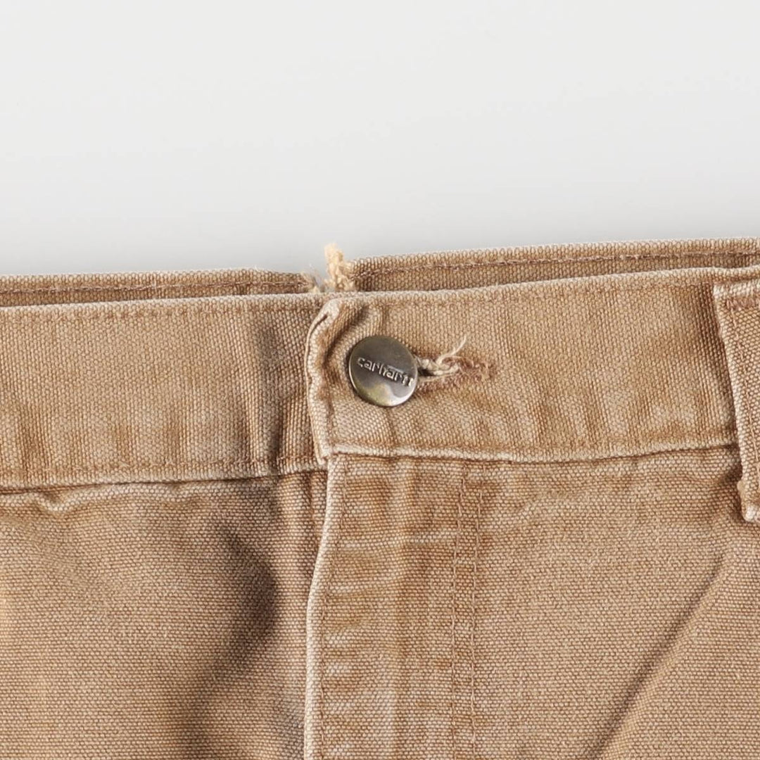 Carhartt Dungaree Fit Double Knee Duck Painter Pants Men's W31 equivalent cotton beige type brown Vintage Second Hand