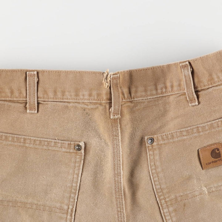 Carhartt Dungaree Fit Double Knee Duck Painter Pants Men's W31 equivalent cotton beige type brown Vintage Second Hand