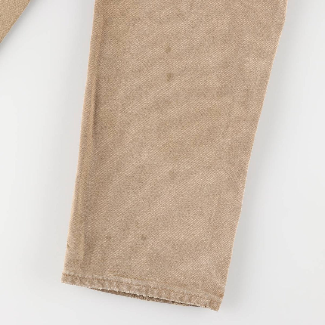 Carhartt Dungaree Fit Double Knee Duck Painter Pants Men's W31 equivalent cotton beige type brown Vintage Second Hand