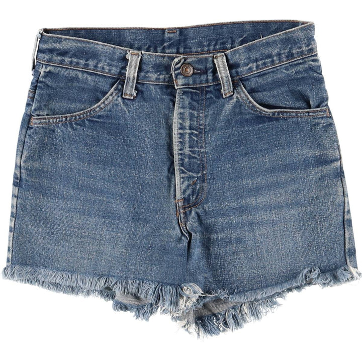 80'S Levi's Orange Tab Cut-off Denim Shorts, Women's Size L (W29), Vintage unclear Blue type light blue Vintage Second Hand