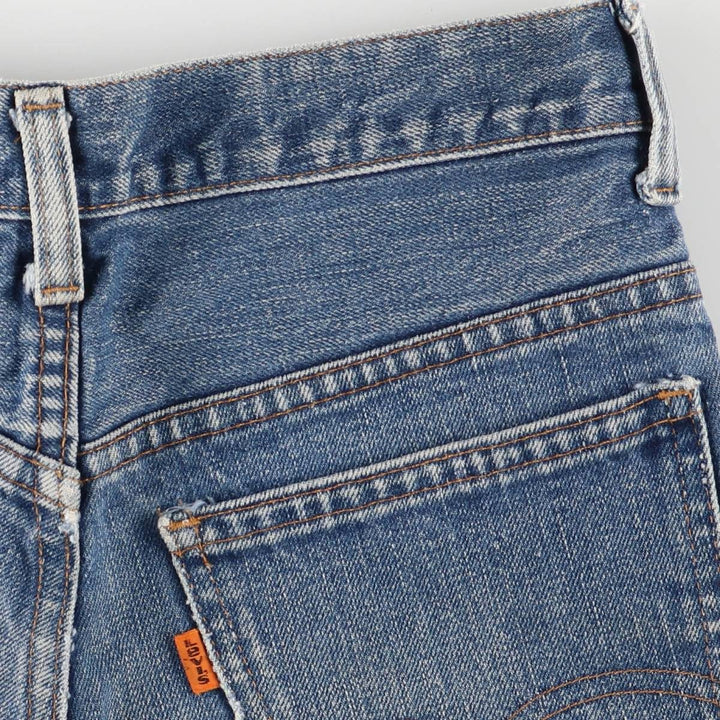 80'S Levi's Orange Tab Cut-off Denim Shorts, Women's Size L (W29), Vintage unclear Blue type light blue Vintage Second Hand