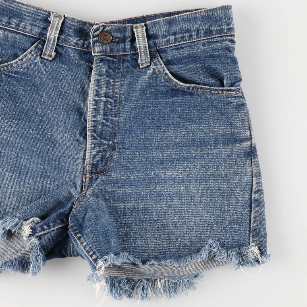 80'S Levi's Orange Tab Cut-off Denim Shorts, Women's Size L (W29), Vintage unclear Blue type light blue Vintage Second Hand
