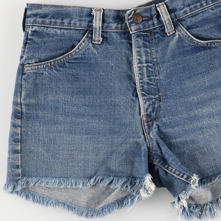 80'S Levi's Orange Tab Cut-off Denim Shorts, Women's Size L (W29), Vintage unclear Blue type light blue Vintage Second Hand