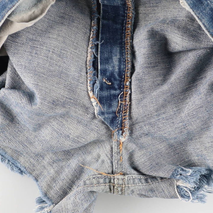 80'S Levi's Orange Tab Cut-off Denim Shorts, Women's Size L (W29), Vintage unclear Blue type light blue Vintage Second Hand
