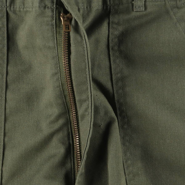 1980'S US military genuine military baker pants made in USA, men's w30 equivalent polyester Khaki type Vintage Second Hand