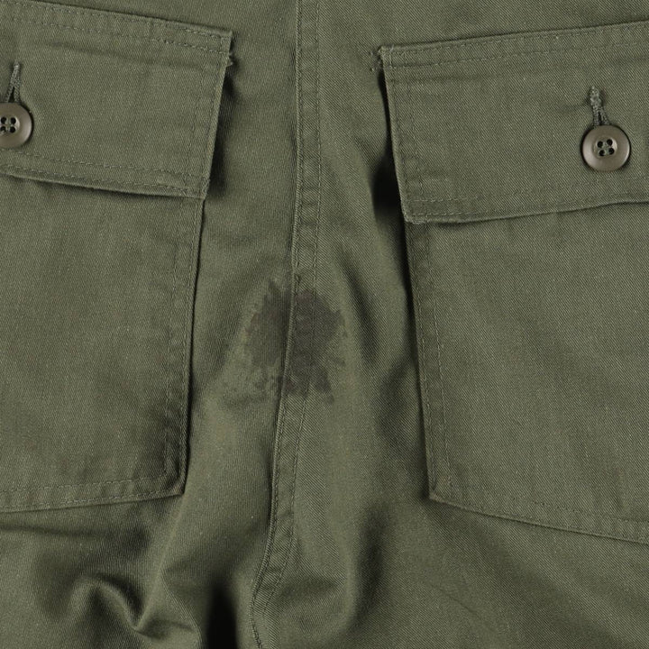 1980'S US military genuine military baker pants made in USA, men's w30 equivalent polyester Khaki type Vintage Second Hand