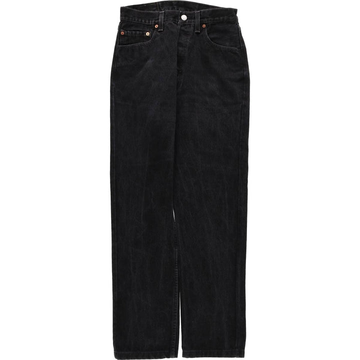 90'S Levi's 6501-0660 Black Denim Straight Denim Pants Made in USA Women's L (w28) Vintage cotton black type Vintage Second Hand