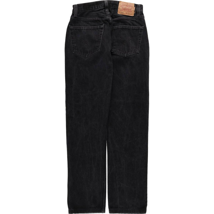 90'S Levi's 6501-0660 Black Denim Straight Denim Pants Made in USA Women's L (w28) Vintage cotton black type Vintage Second Hand