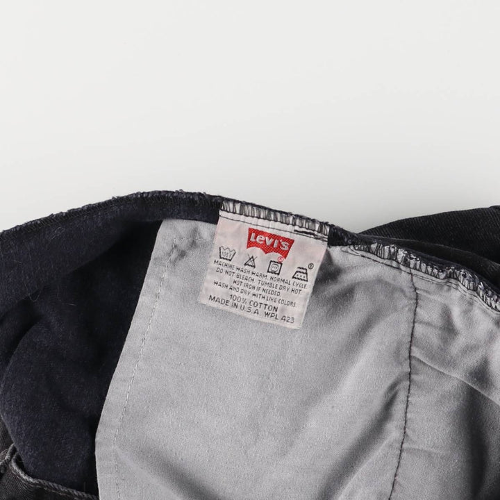 90'S Levi's 6501-0660 Black Denim Straight Denim Pants Made in USA Women's L (w28) Vintage cotton black type Vintage Second Hand