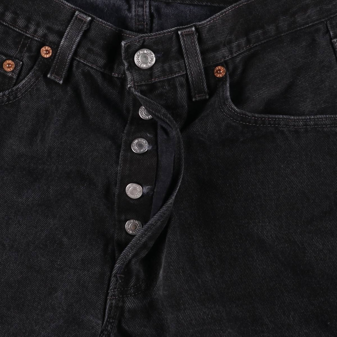 90'S Levi's 6501-0660 Black Denim Straight Denim Pants Made in USA Women's L (w28) Vintage cotton black type Vintage Second Hand