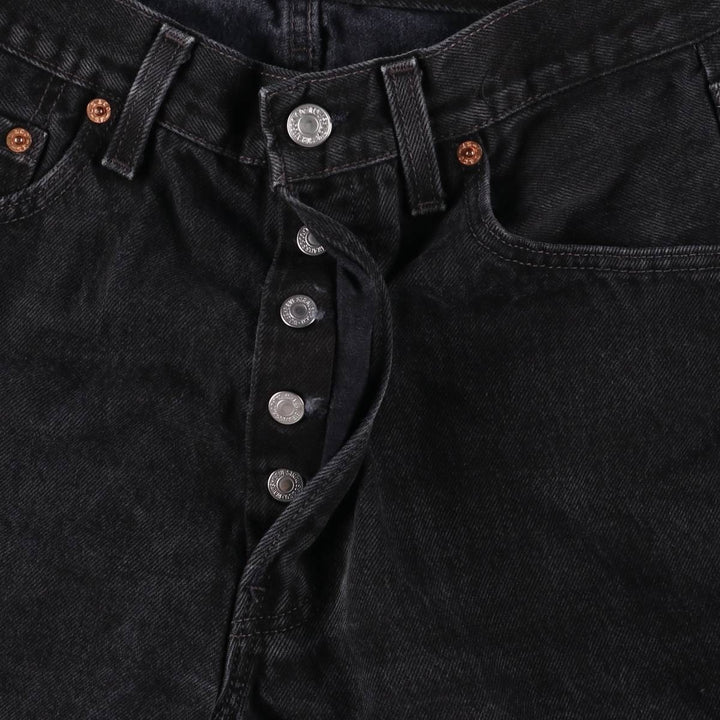 90'S Levi's 6501-0660 Black Denim Straight Denim Pants Made in USA Women's L (w28) Vintage cotton black type Vintage Second Hand