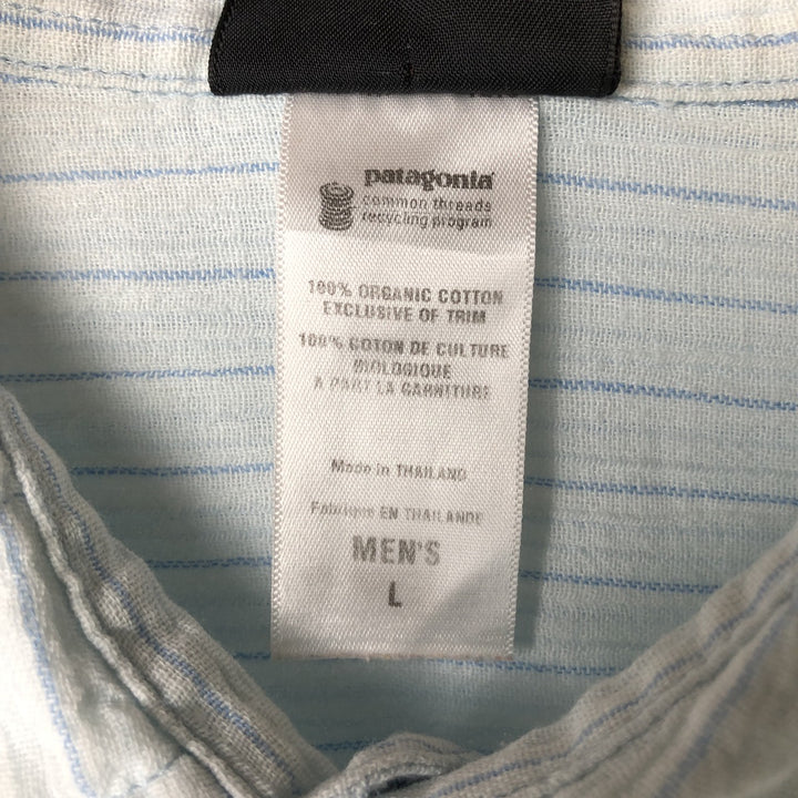 00'S Patagonia A Organic cotton Blue type light blue Vintage Second Hand