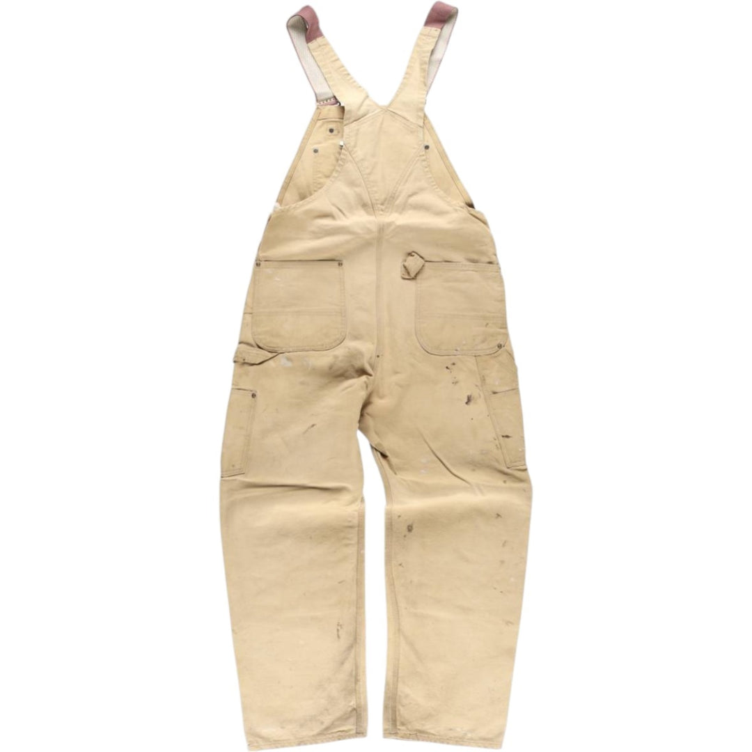 Carhartt Painted Double Knee Duck Overalls for Men (W37) unclear Beige type Vintage Second Hand