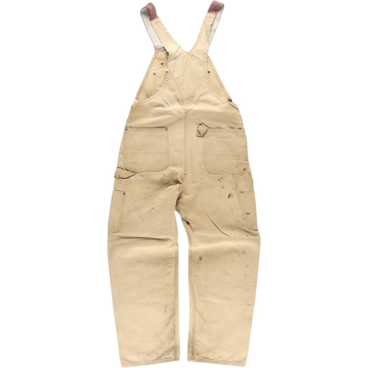 Carhartt Painted Double Knee Duck Overalls for Men (W37) unclear Beige type Vintage Second Hand