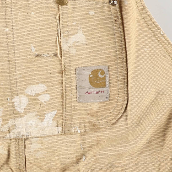 Carhartt Painted Double Knee Duck Overalls for Men (W37) unclear Beige type Vintage Second Hand