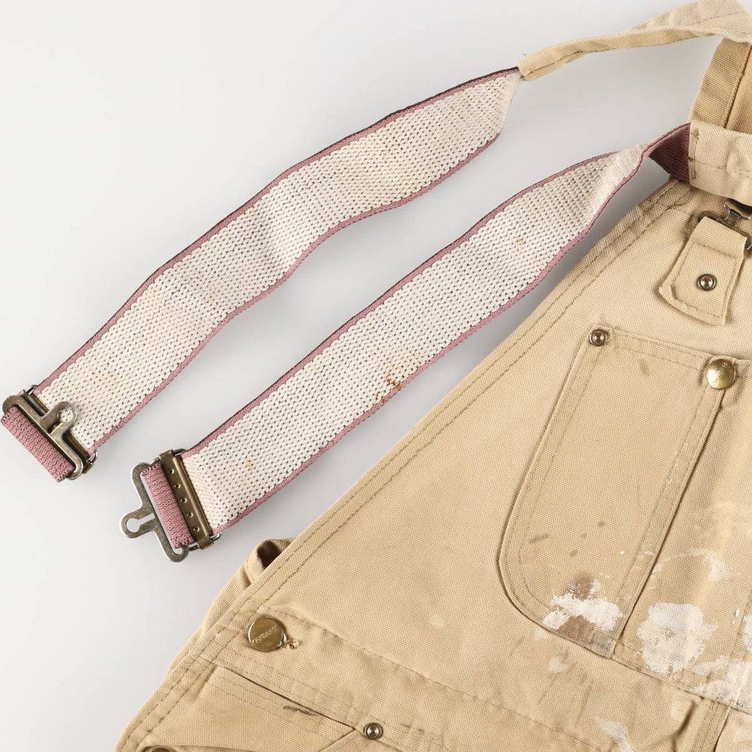 Carhartt Painted Double Knee Duck Overalls for Men (W37) unclear Beige type Vintage Second Hand