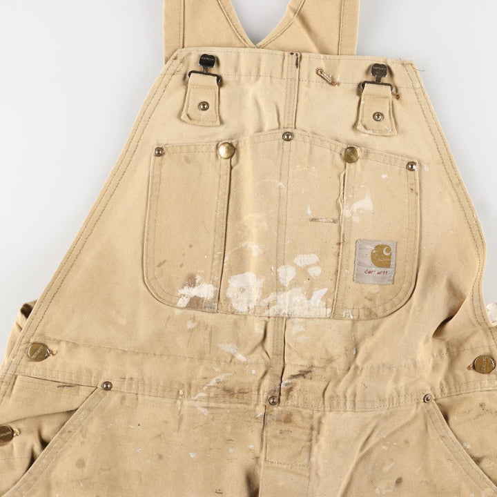 Carhartt Painted Double Knee Duck Overalls for Men (W37) unclear Beige type Vintage Second Hand