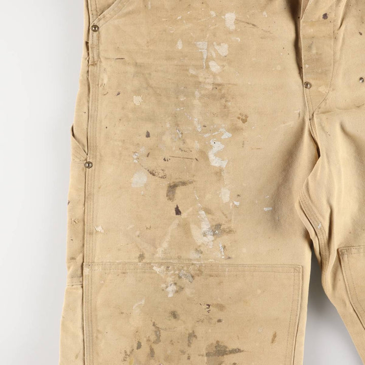 Carhartt Painted Double Knee Duck Overalls for Men (W37) unclear Beige type Vintage Second Hand