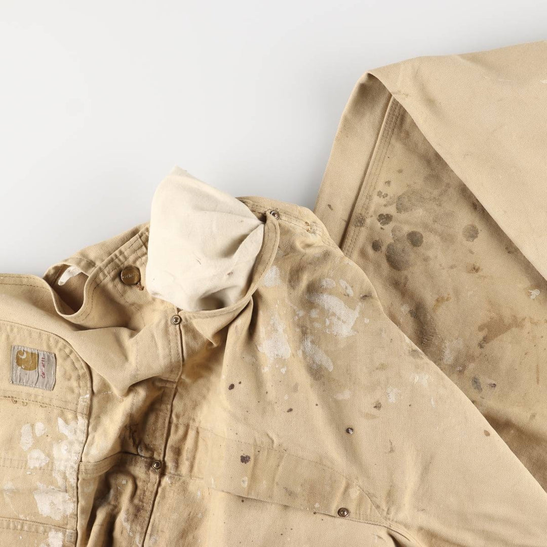 Carhartt Painted Double Knee Duck Overalls for Men (W37) unclear Beige type Vintage Second Hand