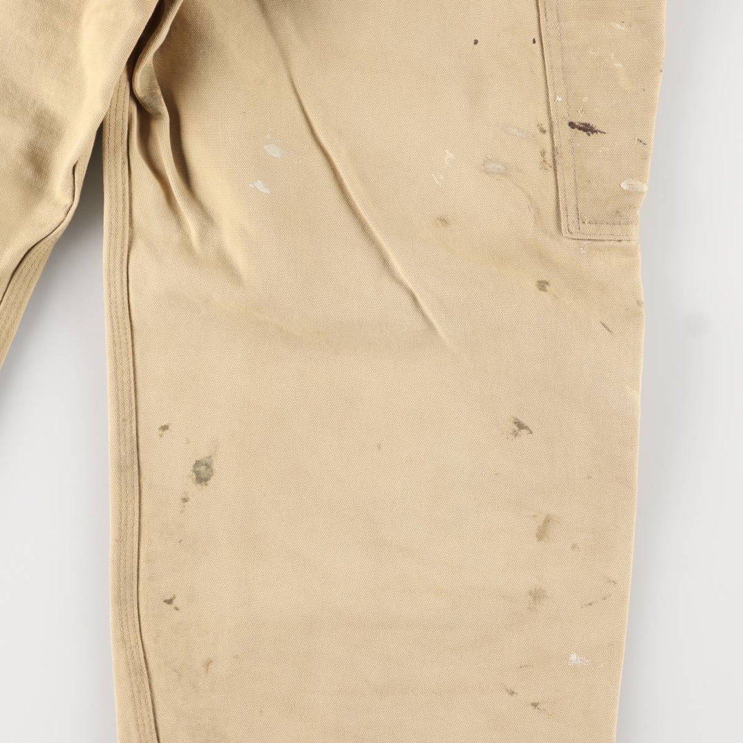 Carhartt Painted Double Knee Duck Overalls for Men (W37) unclear Beige type Vintage Second Hand