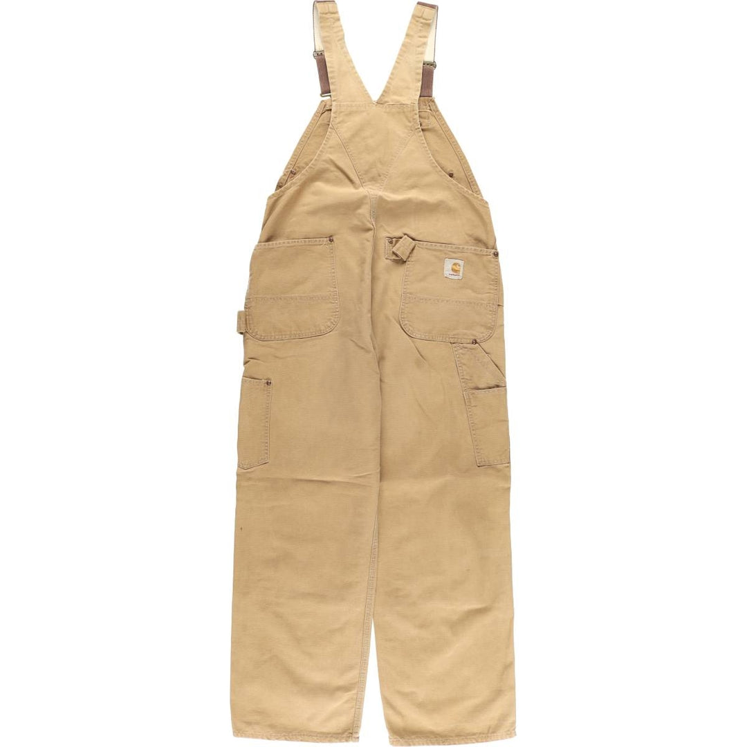 Carhartt Double Knee Duck Overalls Men's W37 Vintage unclear ocher yellow type Vintage Second Hand