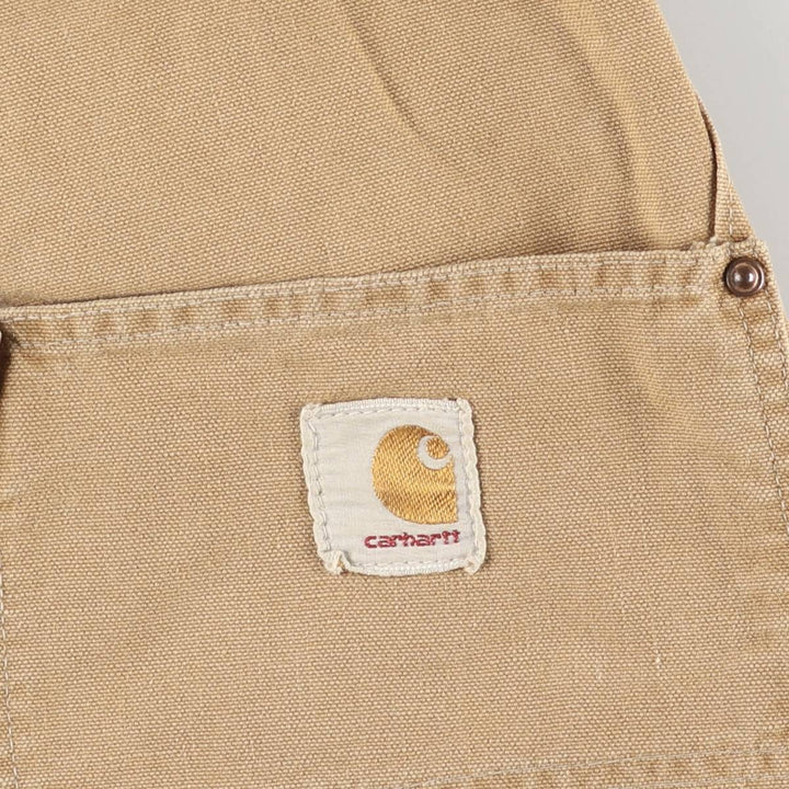 Carhartt Double Knee Duck Overalls Men's W37 Vintage unclear ocher yellow type Vintage Second Hand
