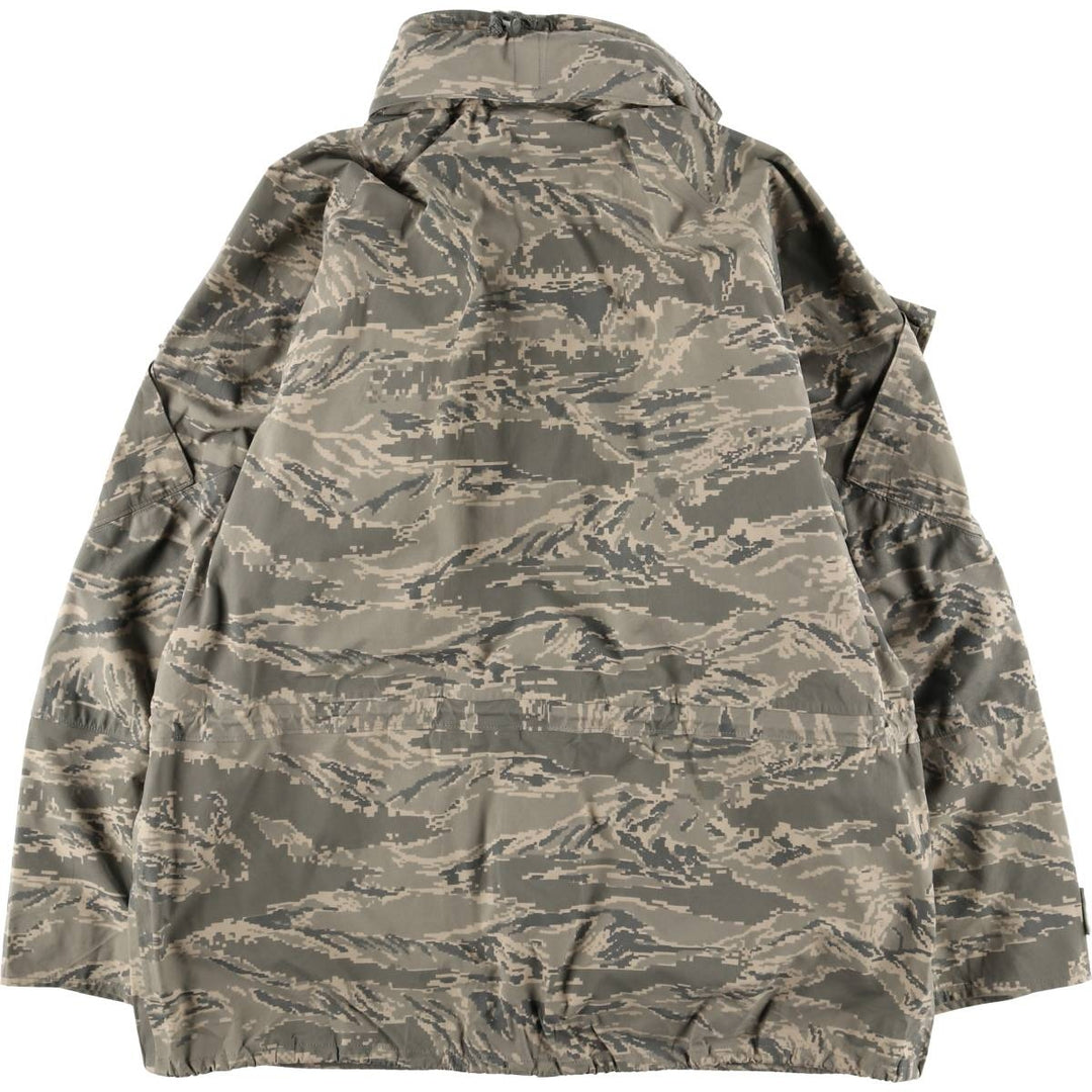 Authentic US military USAIR FORCE APECS Camouflage Pattern ABU Digital Tiger Camo Military Gore-Tex Parka, Made in USA, Large Regular Nylon Khaki type Vintage Second Hand