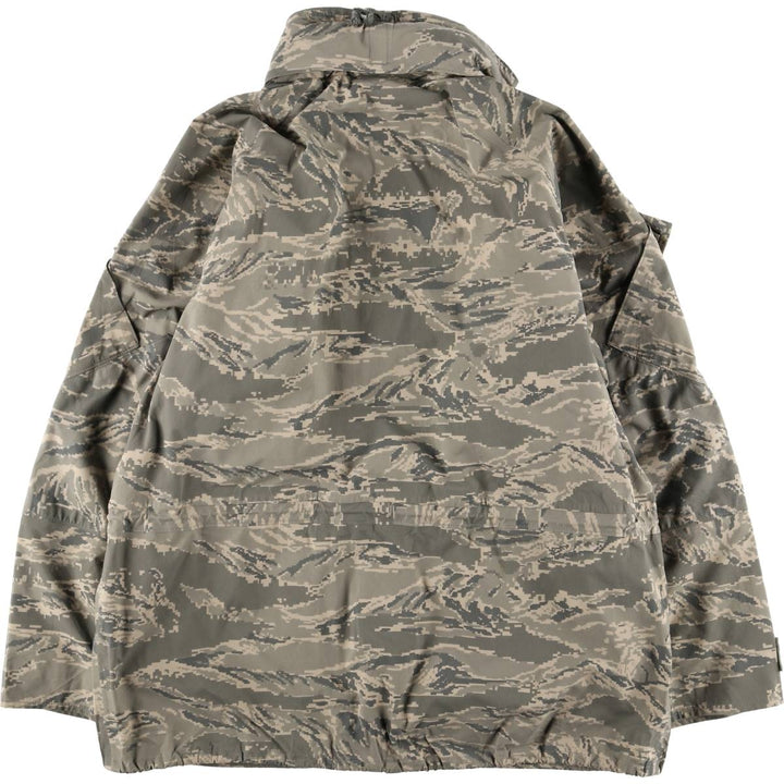 Authentic US military USAIR FORCE APECS Camouflage Pattern ABU Digital Tiger Camo Military Gore-Tex Parka, Made in USA, Large Regular Nylon Khaki type Vintage Second Hand