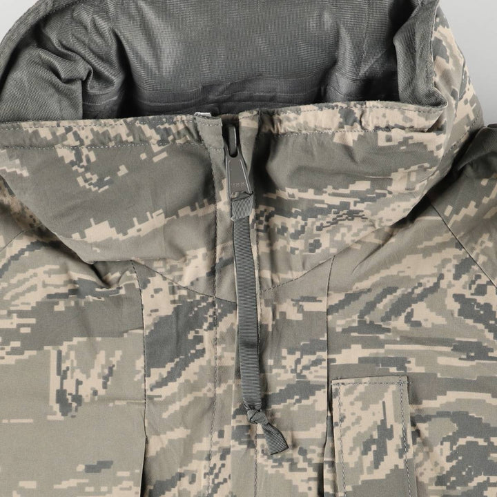 Authentic US military USAIR FORCE APECS Camouflage Pattern ABU Digital Tiger Camo Military Gore-Tex Parka, Made in USA, Large Regular Nylon Khaki type Vintage Second Hand
