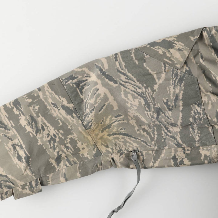 Authentic US military USAIR FORCE APECS Camouflage Pattern ABU Digital Tiger Camo Military Gore-Tex Parka, Made in USA, Large Regular Nylon Khaki type Vintage Second Hand